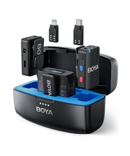 BOYAMIC Wireless Lavalier Microphone for iPhone Android Tablets Camera