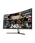 SANSUI 32 Inch Curved 240Hz Gaming Monitor