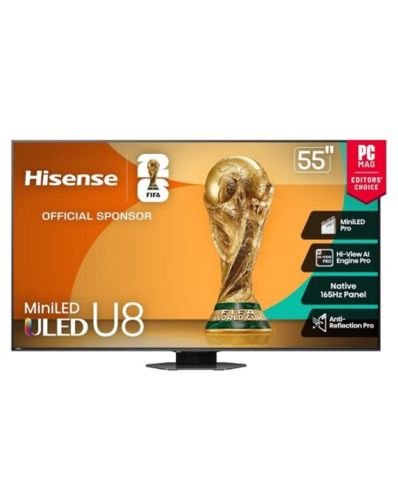 Hisense 55" Class U8 Mini-LED ULED 4K UHD Google Smart TV (55U8QG, 2025 Model)